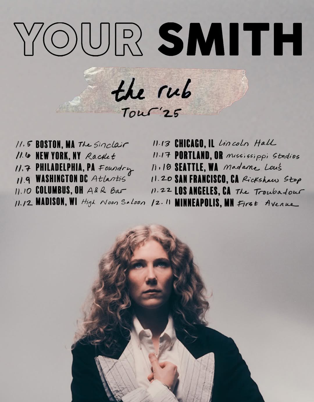 Your Smith The Rub Tour Poster 2025